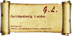 Goldenberg Lenke névjegykártya